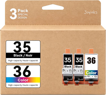 PGI-35 CLI-36 Ink Cartridges Replacement for Canon 35 36 Ink Work with Canon Pixma iP110 iP100 TR150 TR160 Printers (2 x Black, 1 x Tri-Color)