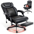 Massage Office Chair, 500lbs Ergonomic Rocking Executive Desk Chairs with 4 Points Vibration&heat,padded Flip-up Armrests for Big and Tall