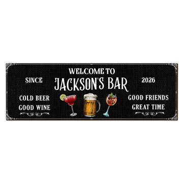 THUYPT Personalized Bourbon Bar Mat for Countertops, Runner Mat Kitchen Accessories, Home Bar Men Cave, Home Table Decorations Place Mats