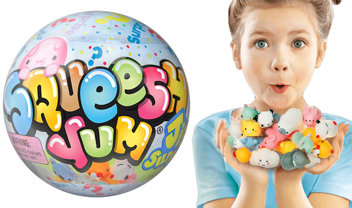 JA-RU Mini Mochi Squishy Animals Mystery Ball (1 Ball, 5 Mochi Squishy Toy) Slow Rise Squishies for Kids. Anger Management Toys. Kawaii Party Favors, Treasure Box Prizes. 3334-1p