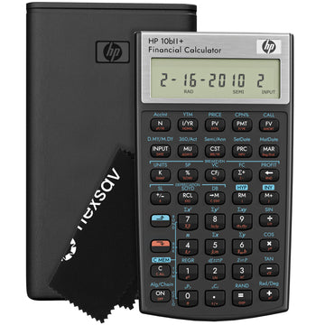 HP 10bII+ Financial Calculator – 100+ Functions for Business, Finance, Accounting, Statistics & Algebra – College & High School Calculator, Exam Approved for SAT, AP, PSAT – Includes Case & Cloth