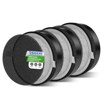 Bagean LV-H132 HEPA Replacement Filter for Levoit Air Purifier (3-Pack) | Compatible Levoit LV-H132 Replacement Filter - Certified H13 True HEPA & Carbon Filters 99.97% Particles and Purifies Air