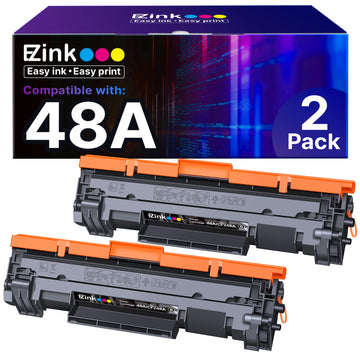 E-Z Ink 48A CF248A Compatible Toner Cartridges Replacement for HP 48A Toner Cartridge Black CF248A to use with Pro M15w M28w M29w M31w M28a M29a M30w M15a M16a M16w Printer (Black, 2 Pack)