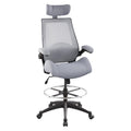 Boliss 400lbs High Back Drafting Chair with Adjustable Headrest, BLS-2818HD, Grey
