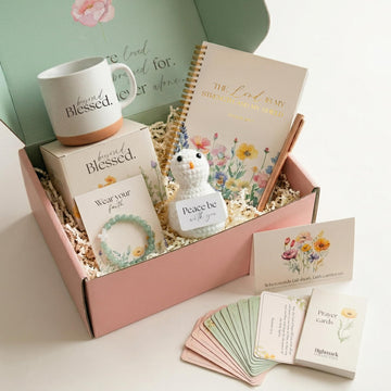 Christian Gifts for Women - Faith Gift Set with Mug, Journal & Bracelet