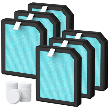 6 Pack AP1501 Replacement Filter Compatible with Aircillin AP1501 Air Purifier, 3-in-1 H13 True HEPA Air Filters for Dust Smoke Pollen