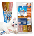 Scoochie Pet Products Cat by Scoochie Assorted Lick Treats – Chicken, Salmon & Beef | 0.5oz | 12 Pack