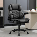 Big and Tall Office Chair 400lbs Height Adjustable Swivel with Padded Flip-up Arms, Pu Leather Conference Room Chairs, Ergonomic Desk Chair