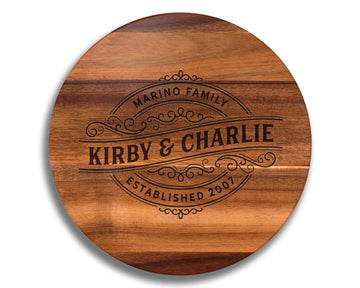 Personalized Wedding Gift, Lazy Susan, Engraved Wood Gift, Personalized Lazy Susan, Mom Gift, Wife Gift, Lazy Susan Turntable