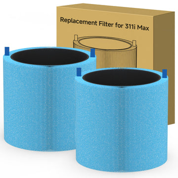 2 Packs Blue 311i MAX Replacement Filter Compatible with Blue Pure 311i Max Air Purifier,Premium Filter & Activated Carbon Filter- F3MAX Filter