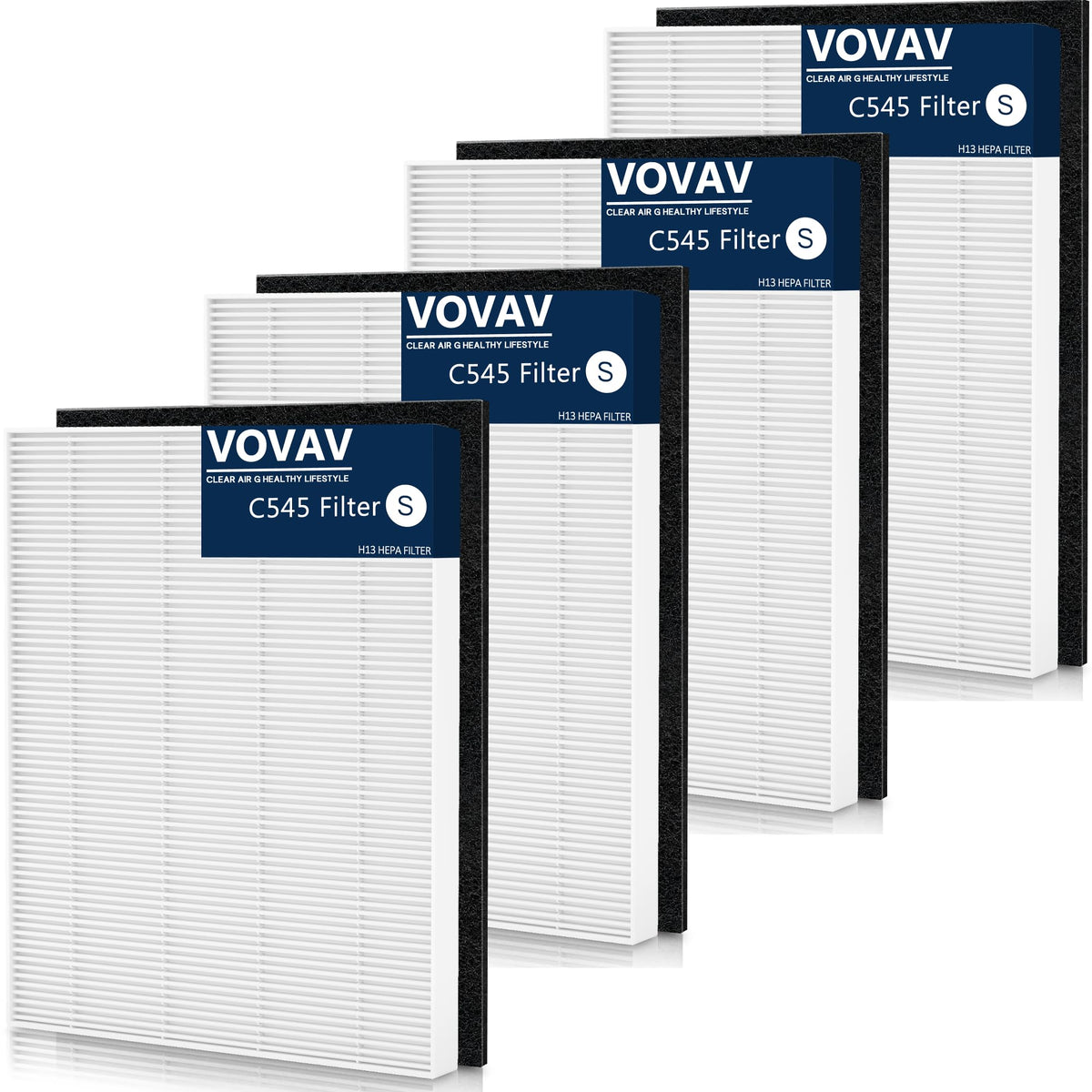 ?8 Packs?C545 True HEPA Replacement Filter S Compatible with Winix C545, B151, P150, 9300 Air Purifier, Winix S Filter 1712-0096-00 2522-0058-00, 4 Pack H13 Filter and 4 Activated Carbon Filters