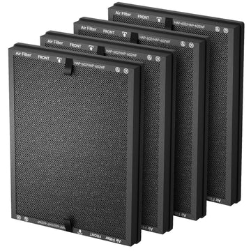 4 Packs HAP602 Replacement Filter Compatible with ECOSELF HAP602 HAP602WF Air Cleaner Purifier, 3-in-1 Filtration of Pre-Filter & Activated Carbon Filter