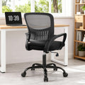 Sweetcrispy Home Office Managerial Executive Chair, Ergonomic Mesh Adjustable Swivel Mid-back Computer Desk Chair with Comfortable Lumbar
