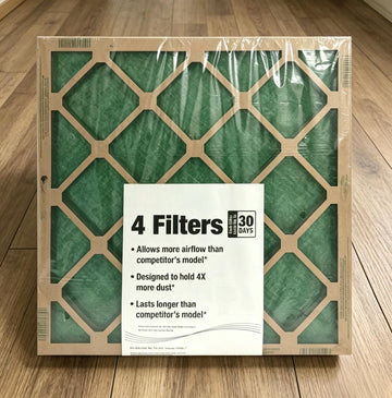 Nested Glass HVAC Air Filter MERV 1, 16" x 25" x 1" 4 Count | MERV 1 nested glass filter 16x25x1. Durable, captures dust. 4-pack value. Ideal HVAC pre-filter.