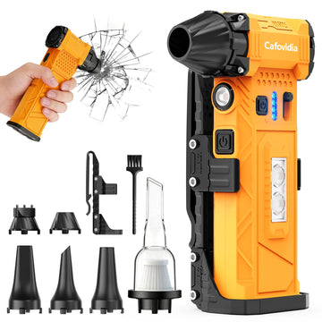 Electric Air Duster, 180000RPM Brushless Motor, Rechargeable Compressed Air Duster with 8000mAh Battery, Stepless Speed Control, 7-Mode Light Mini Blower for PC, Car, Home, Outdoor