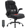 Massage Office Chair, 500lbs Ergonomic Rocking Executive Desk Chairs with 4 Points Vibration&heat,padded Flip-up Armrests for Big and Tall