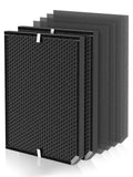 3500/3000 Carbon Filters Compatible with Air Doctor 3500, 3000, 3000M Air Purifiers, Includes 2 Carbon VOCs Filters, 4 Sponge Pre-Filters, Comparable to Part # ADF3002, ADF3003