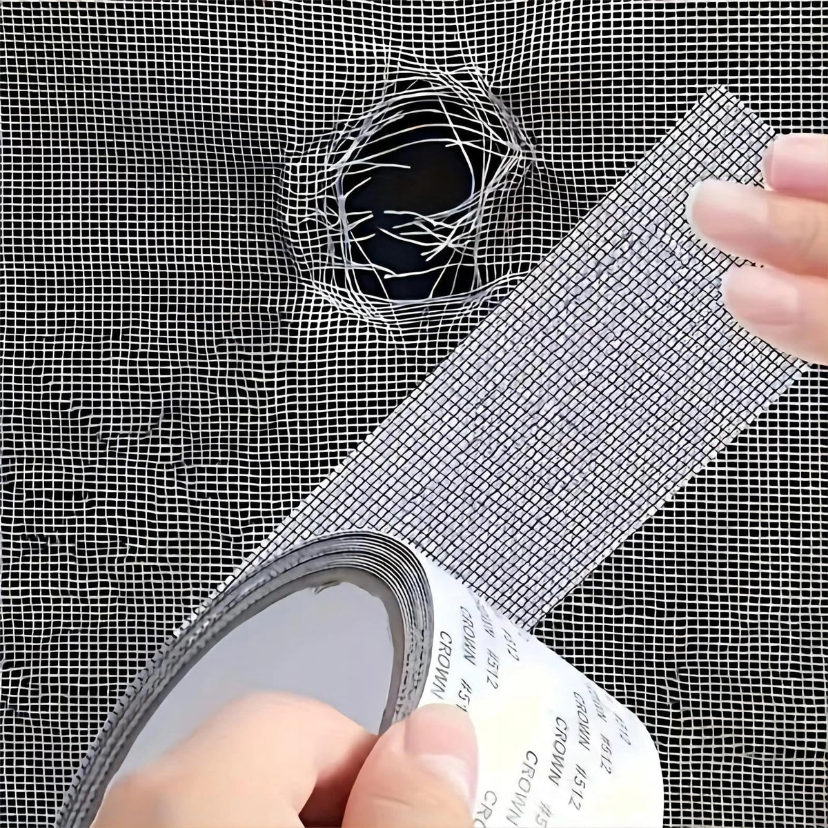 1 Roll Self-Adhesive Mesh Window Repair Tape, Waterproof Tear-Resistant Insect Screen Patch, Strong Adhesive for Cloth and Screens, Suitable for Dorm Room Curtain Window Repair