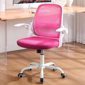 Amseatec Ergonomic Mesh Desk Chair with Flip-up Arms, Supports 300 Lbs, Pink