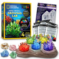 National Geographic Mega Crystal Growing Kit for Kids- Grow 6 Crystals with Light-Up Stand, Science Gifts for Kids 8-12, Crystal Making Experiment, Science Kit for Girls and Boys (Fanci Exclusive)