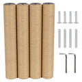 4 Pcs 7.3cm 2.9in Diameter Cat Tree Scratching Post Replacement Parts Jute Pole (45cm/17.72in, M8)