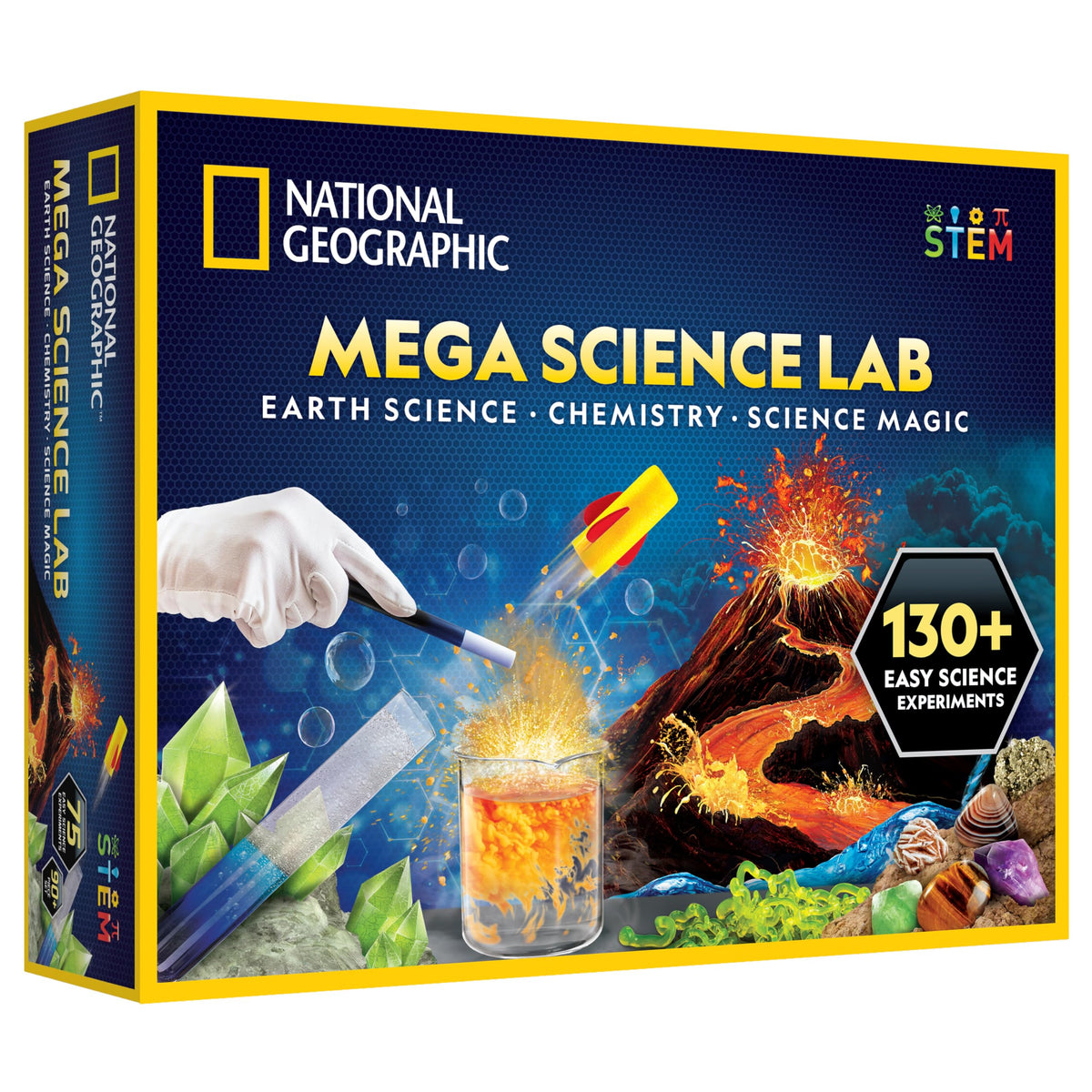 National Geographic Mega Science Lab - Kit for Kids with 75 Easy Experiments, Featuring Earth Science, Chemistry Set, and Magic STEM Projects for Boys and Girls (Fanci Exclusive)