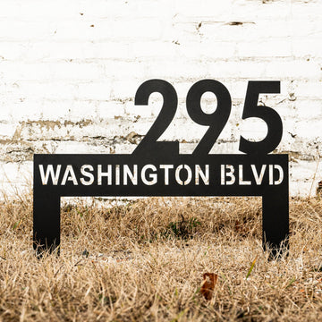 Personalized Outdoor Metal Address Numbers Yard Sign | Road Address