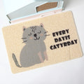 Cat Litter Mat Trap, Pet Food Catching Placemat, Super Cute Easy to Clean 24"×16" Large Durable for Cats and Dogs - Everyday is Catyrday