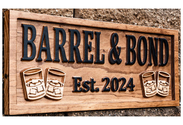 Personalized Bar Name Sign for Home Bar, Custom Man Cave Decor