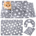 Namalu Pet Bed Mats with Puppy Dog Blankets and Pillows for Cats Puppy Bed Warm Sleep Mat Fleece Blanket Fluffy Pet Calming Toy Half Donut U Shaped Neck Pillow for Small Dogs and Cats