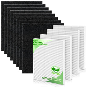 12 Pack C545 Replacement Filter S Compatible with Win-ix C545 Air Purifier, For Winix C545, B151, P150, 9300,Ture HPEA Filter S Only, Part number 1712-0096-00 and 2522-0058-00