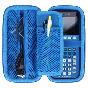 Storage Case Compatible with Texas TI-84 Plus CE/TI-84 Plus/TI-84Evo/TI-Nspire CX II CAS/TI-Nspire CX II/TI-83 Plus/TI-89 Titanium/TI-85/TI-86 Calculator (Sky Blue)
