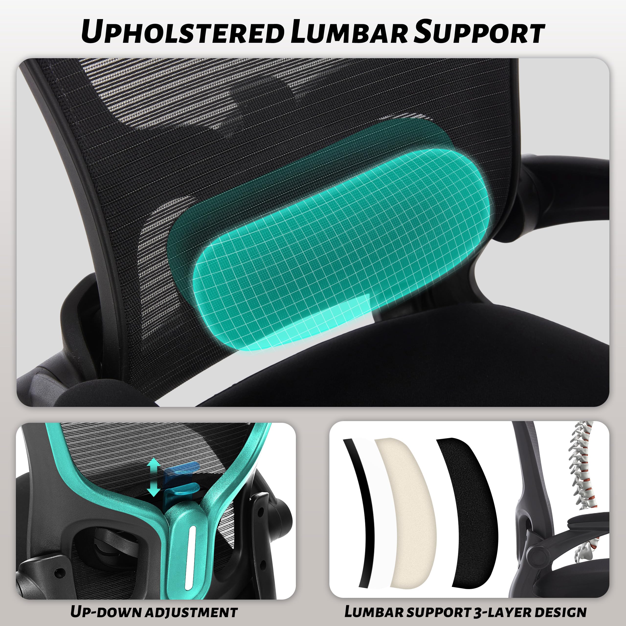 500lbs Ergonomic Drafting Chair Tall Office Chair for Counter Height or Standing Desk, Executive High Office Chairs with W-shaped Thick Seat