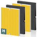116130 Pet Care Replacement Filter H for Winix 5500-2 AM80 Plasmawave Air Purifier, High Efficiency Filter and Activated Carbon Filter Combo Pack, 2 Set, Yellow