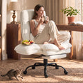 Wider Seat Office Chair with Flip Armrests for Criss Cross Legged&cats, Big and Tall Executive Ergonomic Reclining Chair with Footrest&lumbar
