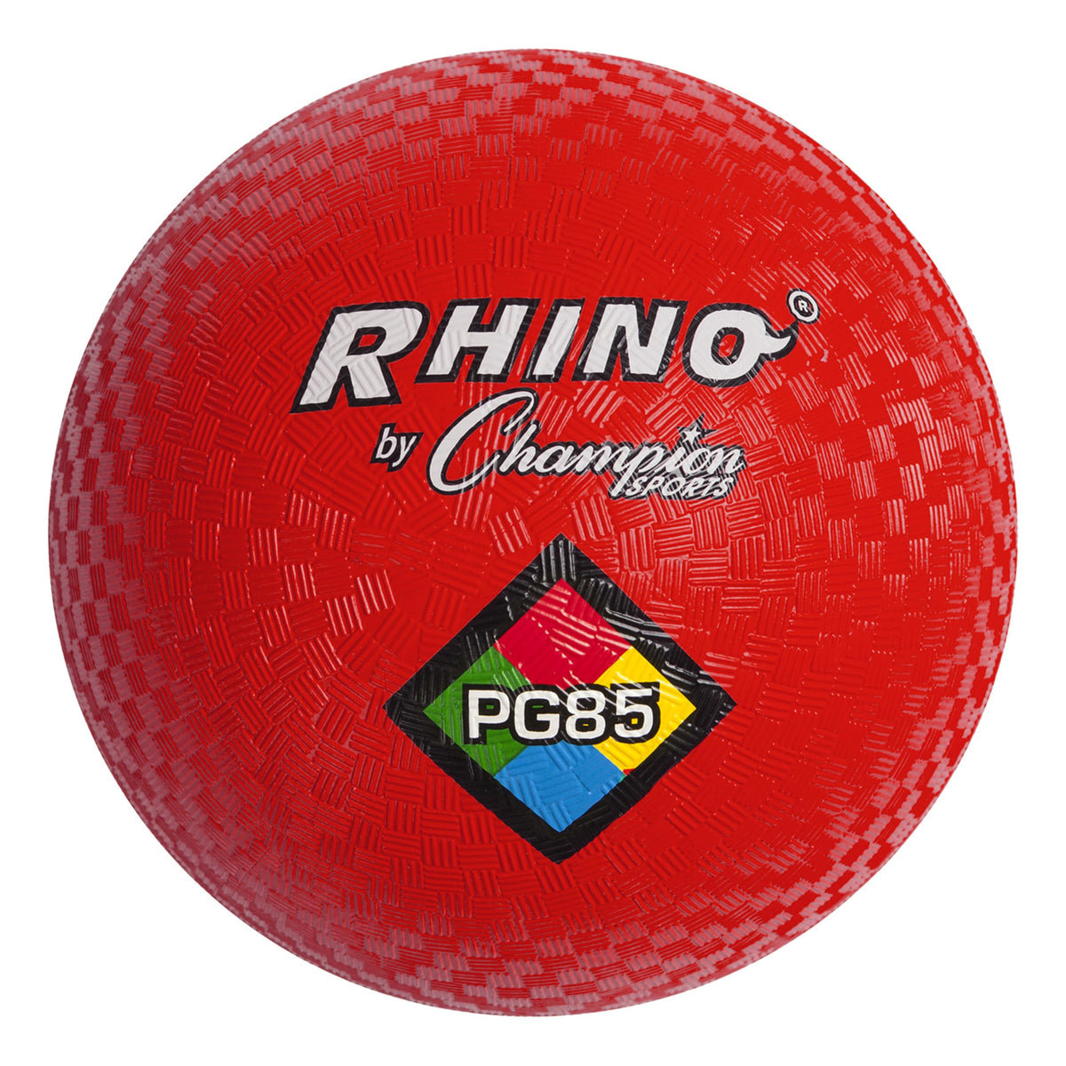 Champion Sports Rhino Playground Ball 8.5" D - Two Ply, Nylon Wound, Red (Set of 1 Ball)