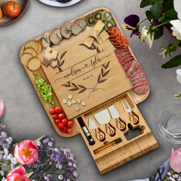 Personalized Charcuterie Board, Custom Engraved Cheese Board Wedding Gift