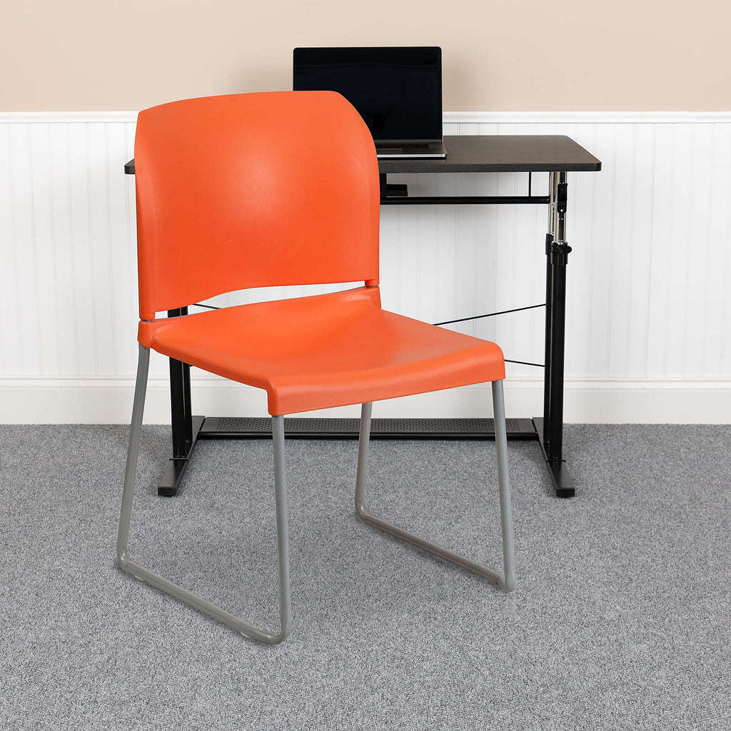 Flash Furniture Hercules Stack Chair, Orange, Set of 1