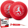 GoSports Official Kickball with Pump (2 Pack), 10"