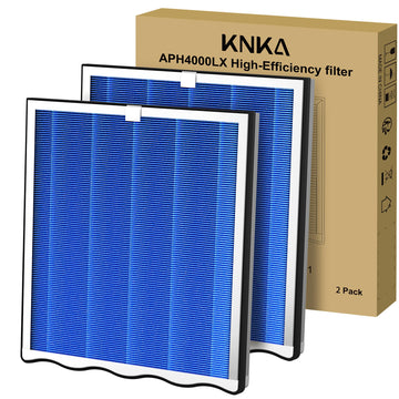 KNKA Genuine Air Purifier Replacement Filter for APH4000, 2-Pack High-Efficiency & Activated Carbon Filters, Captures Pet Dander, Pet Odors, Allergens, Dust & Pollen, Pet Care Filter – Blue