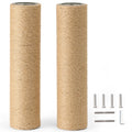 FUKUMARU 2 Pack Scratching Post Replacement, 3.5 X 14.5 Inch Natural Jute Rope Scratching Post Refill with M8 Screws