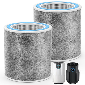 2 Pack HP102 Replacement Filter Compatible with Shark HP102, HP152, HP153, HP102PET, HC452, HP132, HC450, HC451, HC455 Air Puri-fier, Part #HE1FKPET, HE1FKBAS