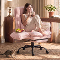 Wider Seat Office Chair with Flip Armrests for Criss Cross Legged&cats, Big and Tall Executive Ergonomic Reclining Chair with Footrest&lumbar