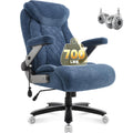 Fabric 700lbs Big and Tall Office Chair, Ergonomic Heavy Duty Executive Cloth Office Chair with 5d Flip Arms & Adjustable Lumbar Support & Dual