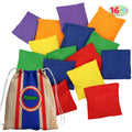 JOYIN 16 Cornhole Bean Bags for Tossing (4.7” x 4.7”), Durable Nylon All-Weather Game, Includes 15 Bean Bags and a Carry Bag, Cornhole Game Set, Party Supplies for Kids & Adults