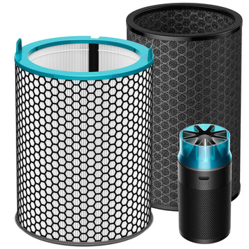 Replacement Filter for Dyson HushJet SP01, 360° Electrostatic + Activated Carbon Dual-Layer HJ10 Air Filter Replacement Compatible with Dyson HushJet Purifier Compact Quiet air purifier