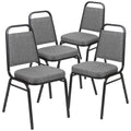 Flash Furniture Hercules Fabric Banquet Chair, Silver, 4-pack, Set of 4, Gray Fabric/silver Vein Frame