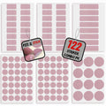 122 Piece Match Striker Variety Pack | Peel & Stick Adhesive Stricker Stickers for Safety Matches | Replacement Flint Strips Pad Dots and Circles Combo