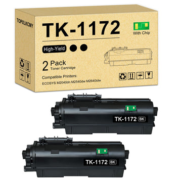 TK-1172 TK1172 High Yield Black Toner Cartridge Replacement for Kyocera ECOSYS M2040dn / M2540dw / M2640idw / Printer (2-Pack, 1T02Y80UX0)