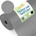 Drawer and Shelf Liner, Non-Adhesive Cabinet Liners for Kitchen Cupboard, Bathroom Drawers, Breathable Thick Mat, Easy Trim & Easy Clean, 12" x 20', Dark Gray